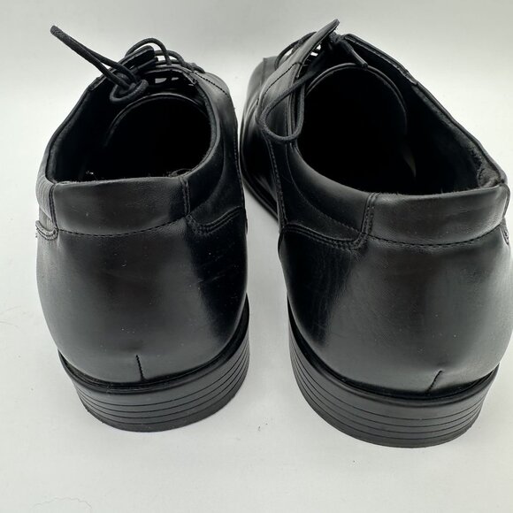 Bruno Marc Mens Black Dress Shoes Size 14 Leather Lace-Up Formal Office Footwear - Picture 7 of 9